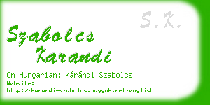 szabolcs karandi business card